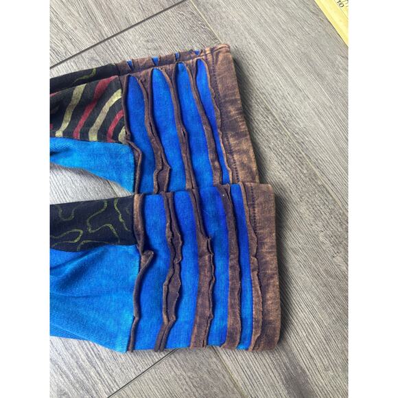 Rising International Patchwork Boho Hoodie Jacket Multicolor Cotton L Nepal - Picture 4 of 7